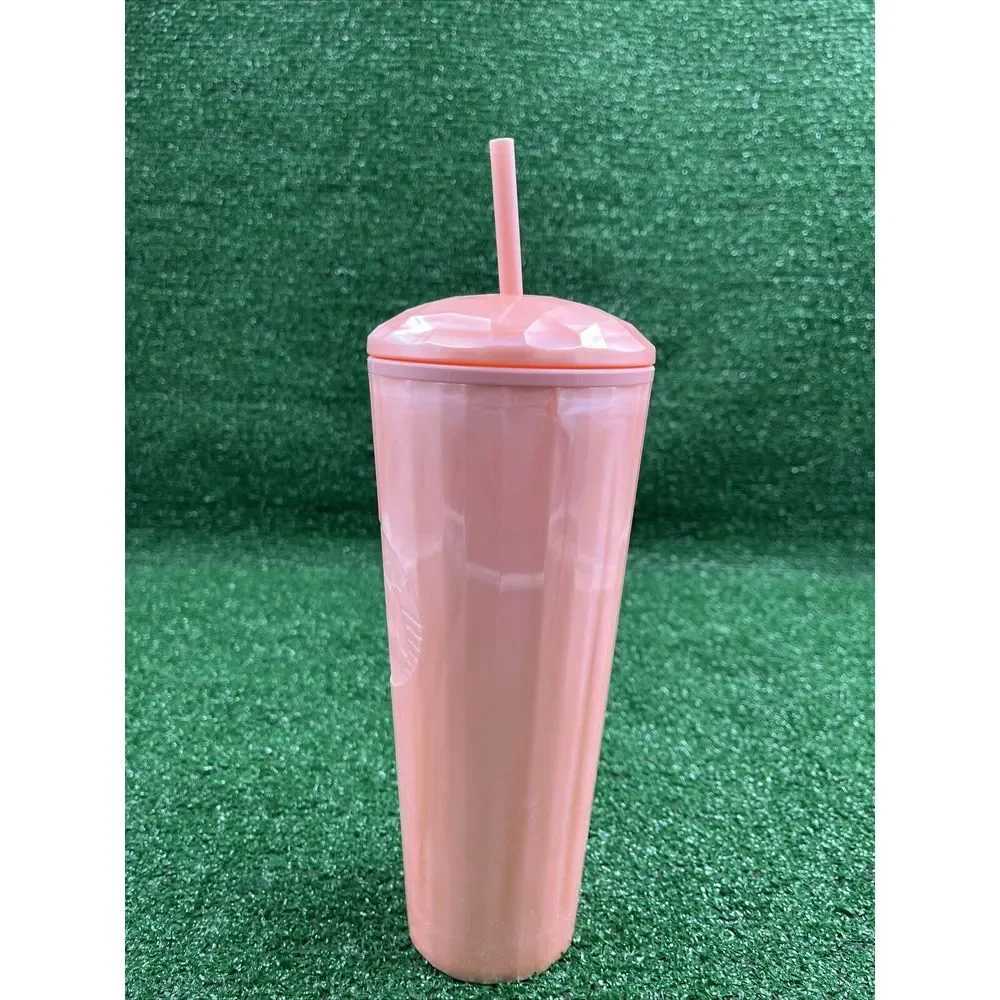 Starbucks Tumbler  2021 24 oz‎ Venti Pink Marble Pearl Kaleidoscope NEW